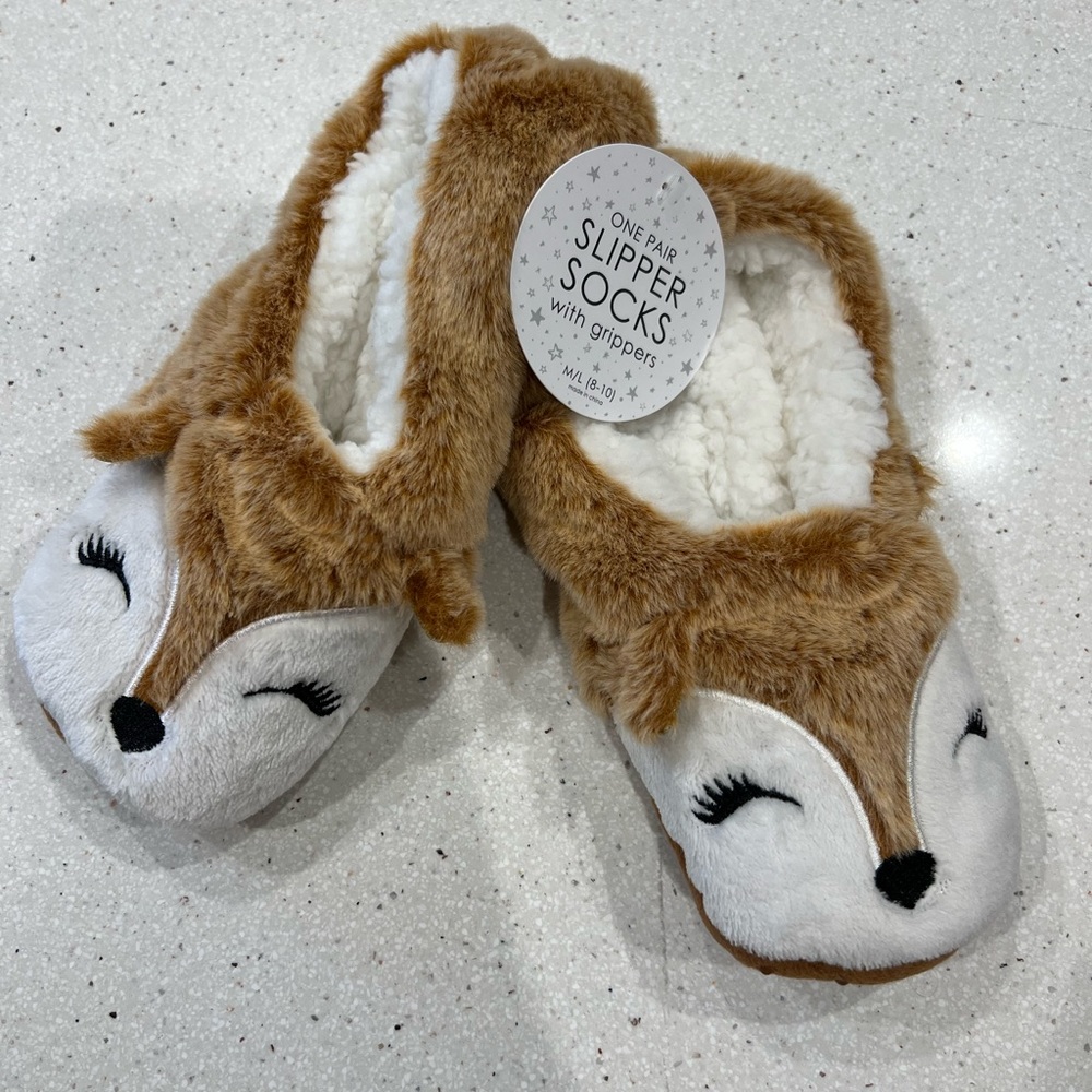 Animal slippers, NWT